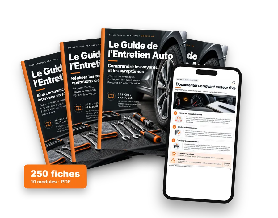 Le Guide de l'Entretien Auto : modules et fiches sur téléphone